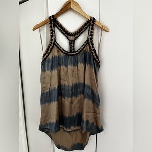 Anthropologie- Devlin Tie-Dye high-low tank